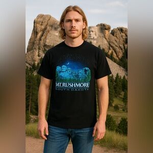 Vintage Mt. Rushmore South Dakota T-Shirt Tultex USA Made XL 90s Tourist
